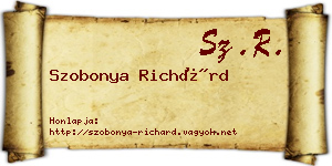 Szobonya Richárd névjegykártya